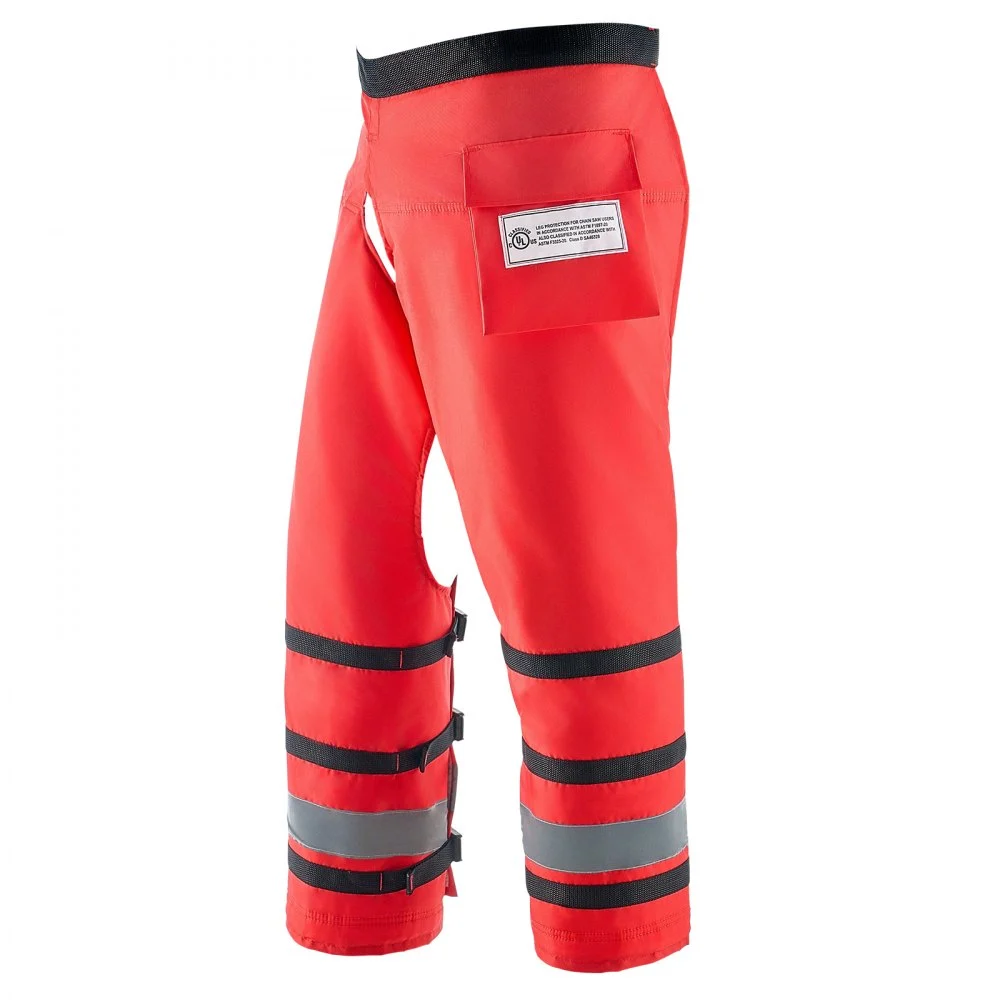 VEVOR Chainsaw Chaps Wrap, Class D, 8 Layers Wrap Style Chainsaw Pants with Adjustable Belt & Gear Pocket, Chain Saw Chaps for Men/Women, Chainsaw Safety Equipment for Loggers Forest Workers, Large