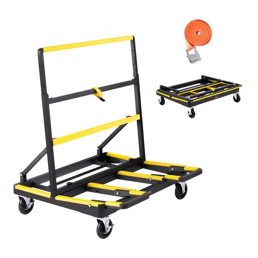 Summer Sale

        
               VEVOR Drywall Cart Dolly, 1800 lbs Load Capacity, Steel Panel Dolly with 4 Swivel Casters & Expandable Deck, Foldable Panel Truck Cart with Tie-Down Strap for Handling Plywood, Plasterboard, Glass