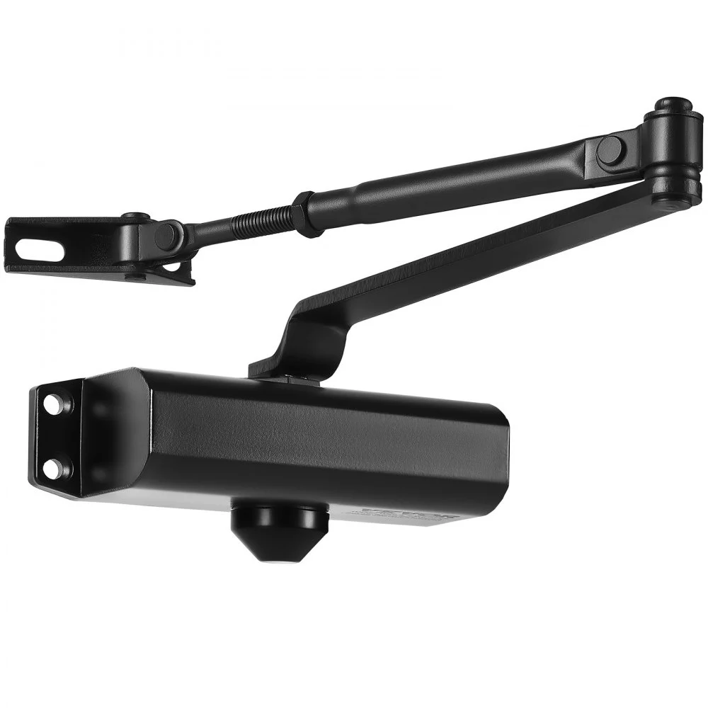 VEVOR Door Closer, Automatic Door Closer Commercial or Residential Use for Door Weights 100 Lbs, Adjustable Size Hydraulic Buffer Door Closers Heavy Duty Cast Aluminum Body, Easy Install, Black