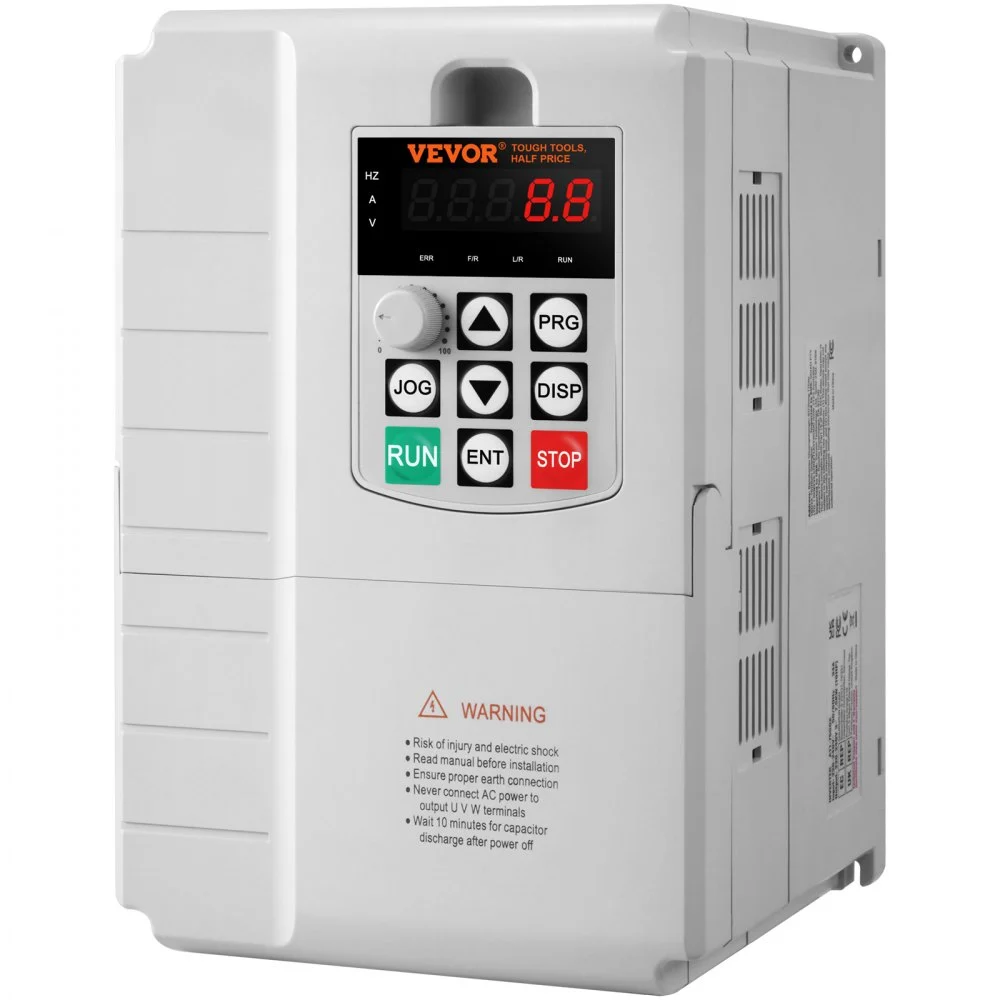 Summer Sale
VEVOR VFD 7.5KW, 34A, 10HP Variable Frequency Drive for 3-Phase Motor Speed Control