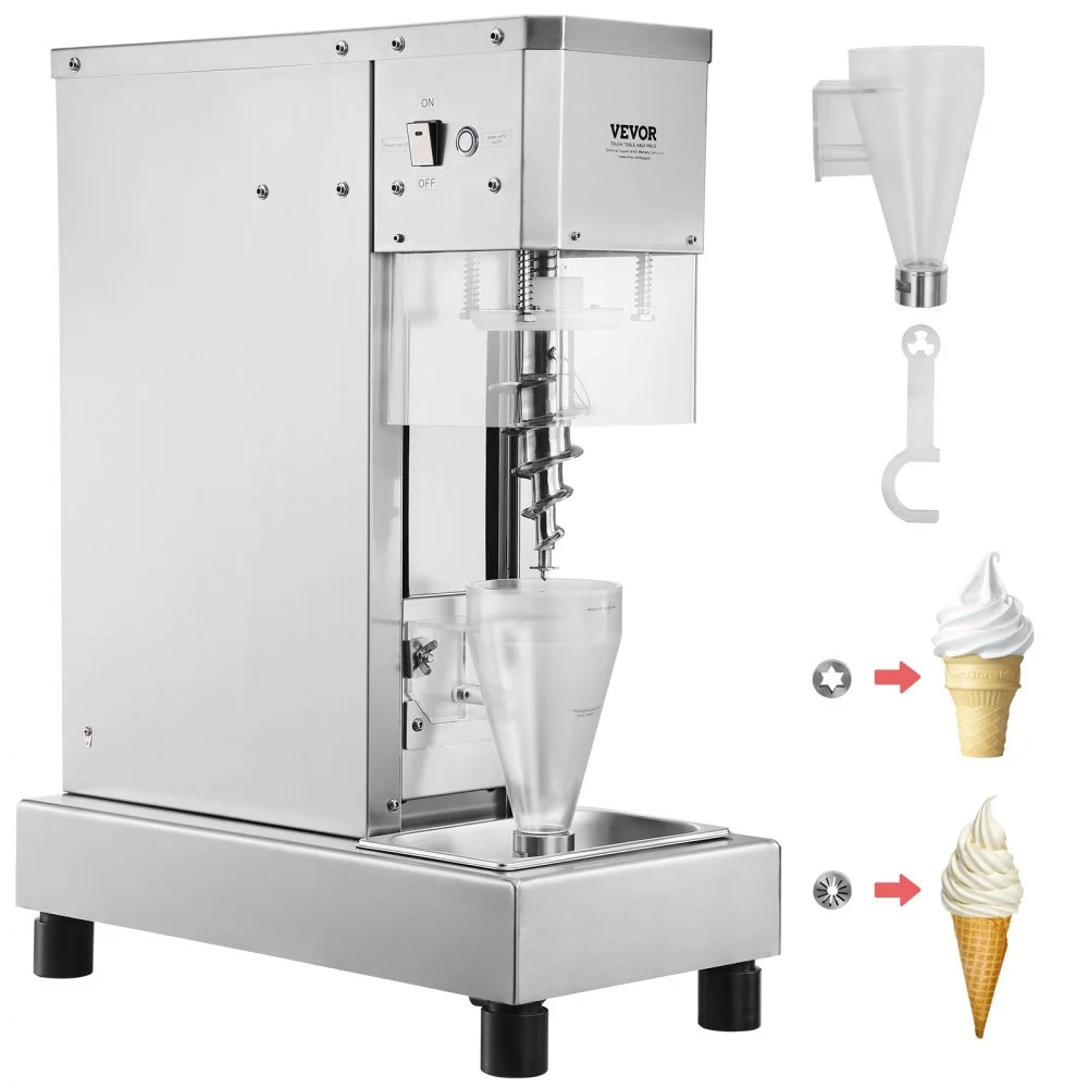 Summer Sale
VEVOR Ice Cream Blender, 750W High-Speed Ice Cream Maker Mixer Stir Machine 1740RPM, 304 Stainless Steel Ice Cream Shaker, Long Handle + PC Protective Shield, Customizable with any Flavor of Ice Cream