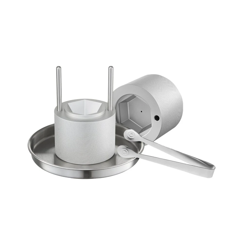 VEVOR Ice Diamond Press, 2.4" Ice Ball Maker, Aviation Aluminum Diamond Ice Ball Press Kit for Ice Diamond, Ice Press with Tong and Drip Tray, for Whiskey, Cocktail, Bourbon, Scot on Party & Holiday