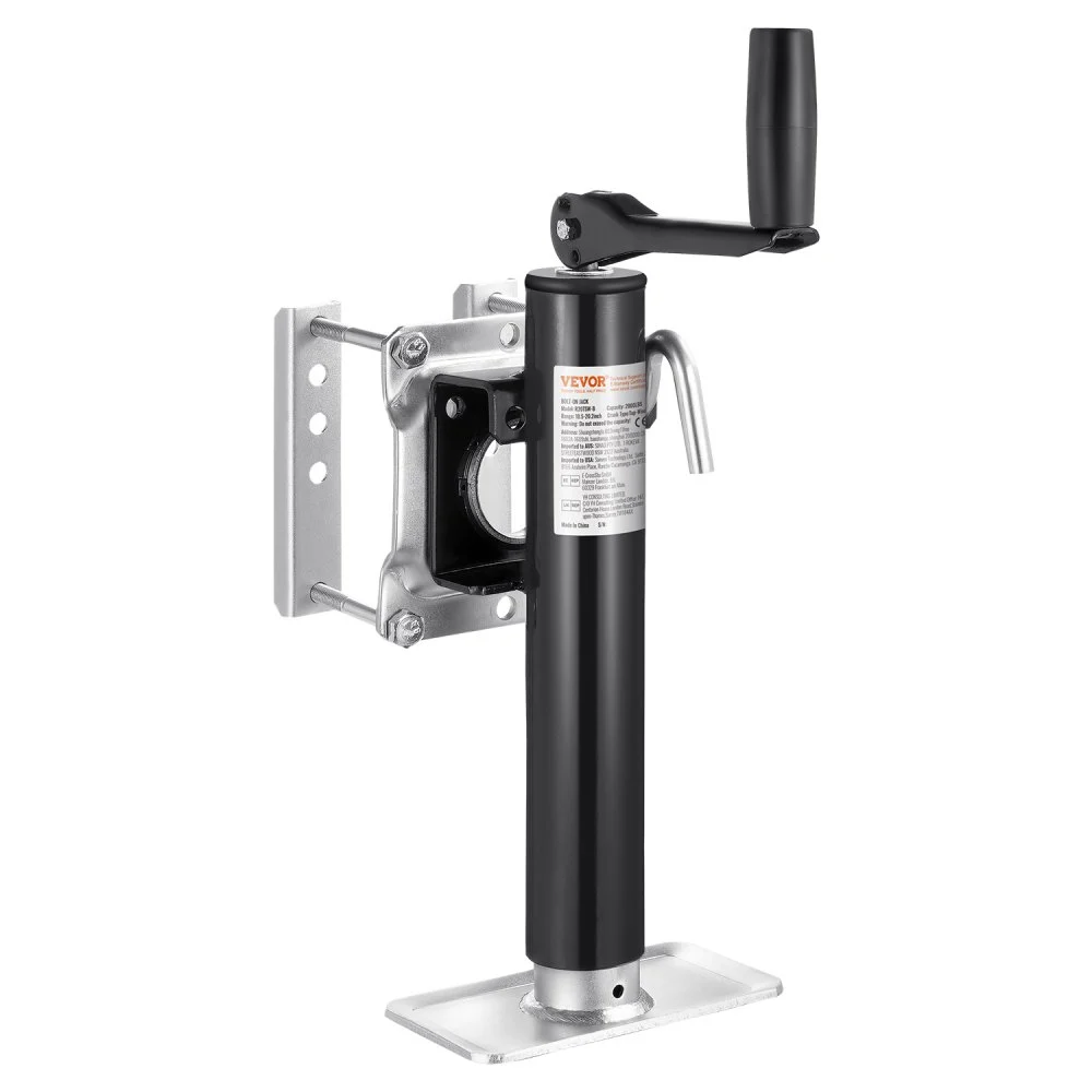 VEVOR Trailer Jack, 2000 lbs Dynamic Load Capacity, Heavy Duty Swivel Bolt-on Trailer Jack, 10" Lift Trailer Jack Stand with Handle for RV Trailer, Horse Trailer, Utility Trailer, and Yacht Trailer
