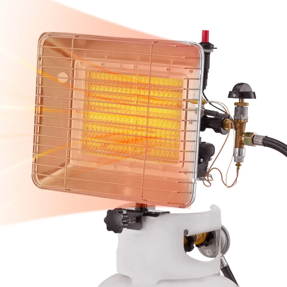 VEVOR Propane Tank Top Heater, 13000 BTU Rapid Heating 180-Degree Infrared Radiant Tank Top Gas Heater, Stepless Temperature Adjustment for Ice Fishing/ Hunting/Outdoor Work, Single Burner Square