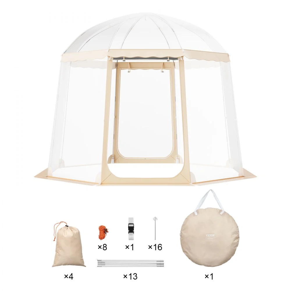 VEVOR Sports Tent, 4-8 People, Instant Pop-Up Tent Shelter Weatherproof Pod, Outdoor Bubble Clear View Tent, Climate Canopy Shelter for Soccer, Football, Softball & Other Sporting Events and Parades