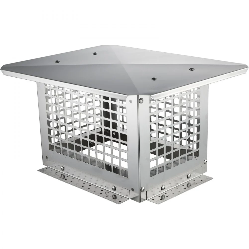 Clearance
VEVOR Chimney Cap, 13 x 9 inch, 304 Stainless Steel Fireplace Chimney Cover, Not Easily Toppled & Practical Accessories & Easy Installation, Fits Mesh Flue Covers Outside Clay Flue Shingles, Silver