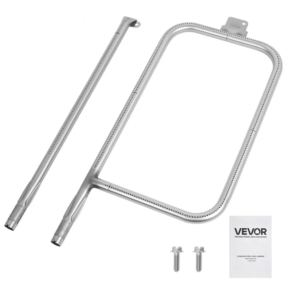 VEVOR Grill Burner Tube for Weber Q3200, Q300 (2013 & earlier), Q320, Q3000 (2014 & newer), 23.75 inch 304 Stainless Steel Tube Burner for Weber 404341, 57060001, 586002, Replacement Part 60036, 80385