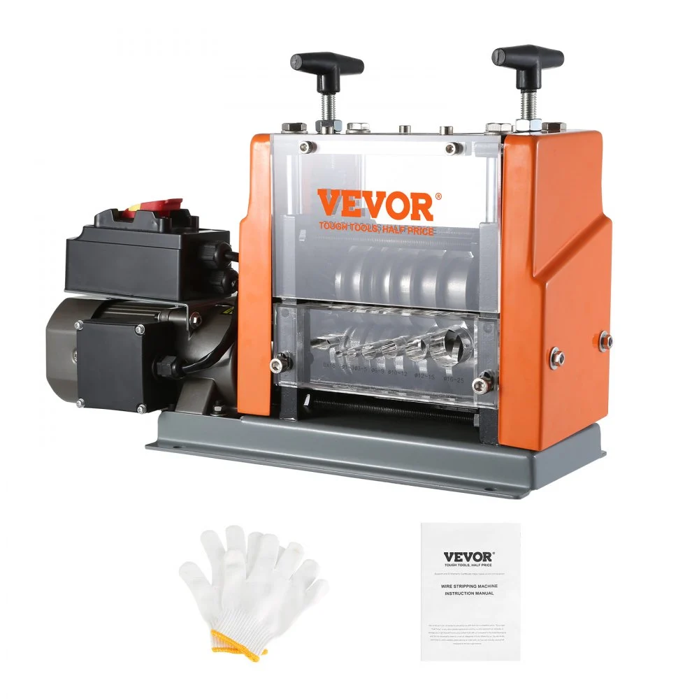 Summer Sale
VEVOR Electric Cable Stripping Tool, 0.06''-0.98'' Motorized Wire Stripper, 60W, Features Clear Depth Gauge, Includes 6 Circular & 1 Flat Channels for Efficient Copper Wire Recycling