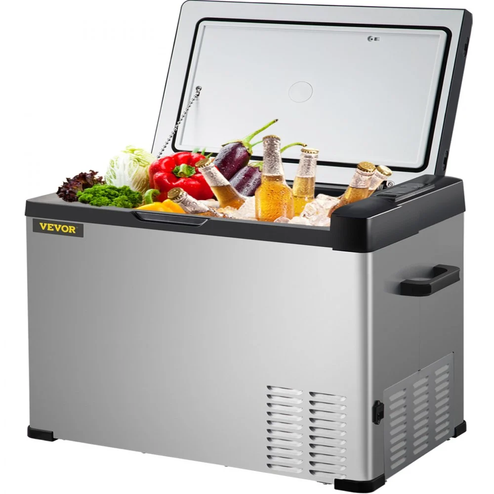 VEVOR 12 Volt Refrigerator, Portable Refrigerator (-4℉~68℉) With APP Control Car Compressor Fridge Cooler 12V/24V DC and 110-220V AC For Camping, Road Trip, Boat, Skincare, Outdoor and Home (42 Quart)