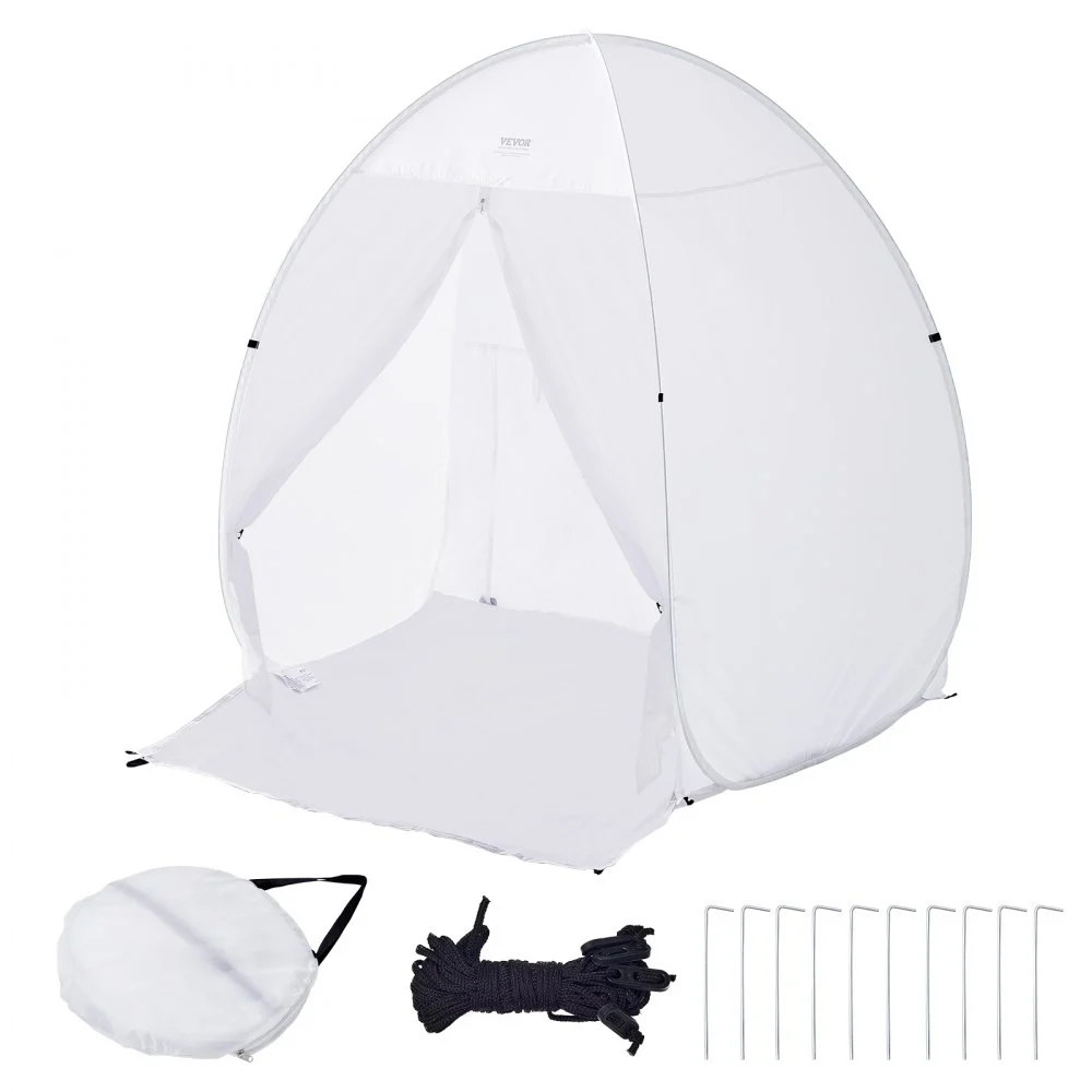 VEVOR Spray Paint Shelter, 60 x 60 x 70 in Pop-Up Portable Spray Paint Tent with Built-In Floor, Exhaust Window and Storage Bag, Foldable Paint Booth for Furniture, DIY Hobby Tool Painting Station
