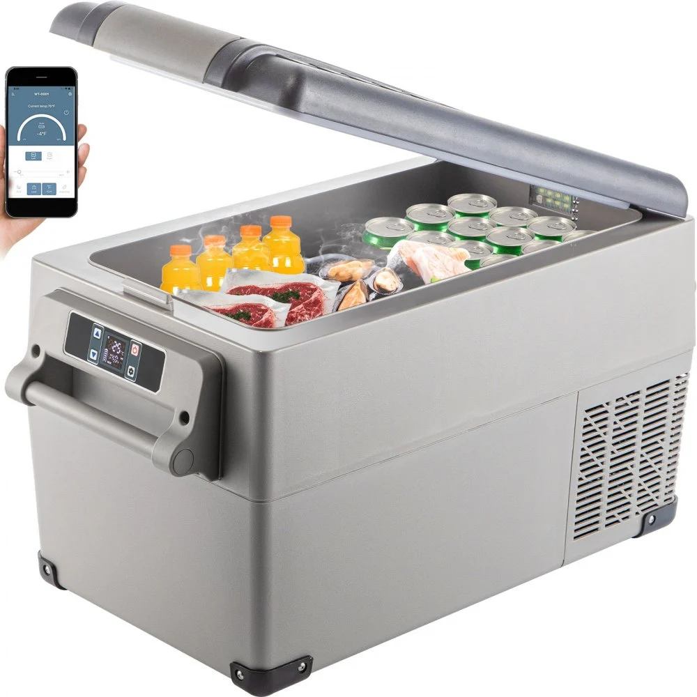 Summer Sale
VEVOR Portable Refrigerator 37 Quart(35 Liter),12 Volt Refrigerator App Control(-4℉~68℉), Car Refrigerator Dual Zone with 12/24v DC & 110-240v AC for Camping, Travel, Fishing, Outdoor or Home Use