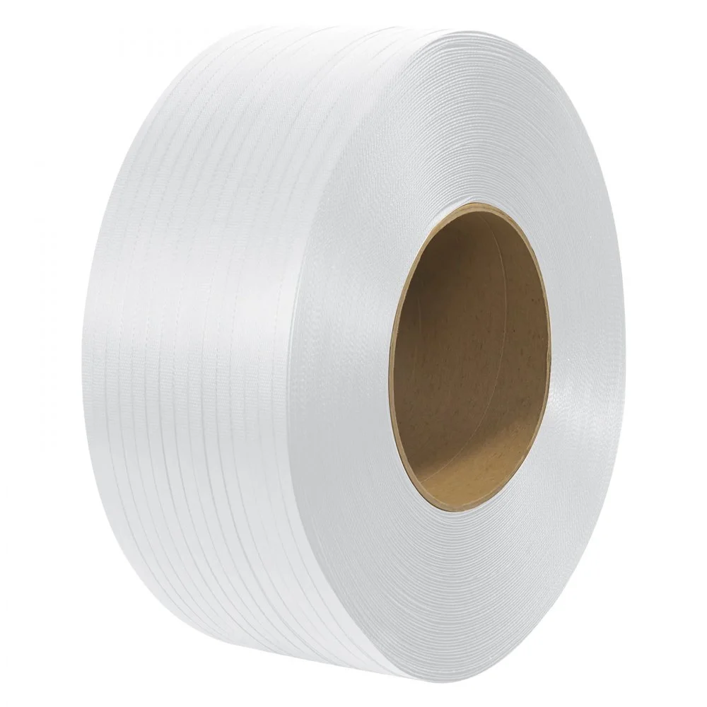 Clearance
VEVOR Packaging Polypropylene (PP) Strapping Roll, 9900' Length x 1/2" Width x 0.03" Thickness, 243 lbs Break Strength, Heavy Duty Banding Pallet Strap Coil, Portable Strong Packing Straps, White