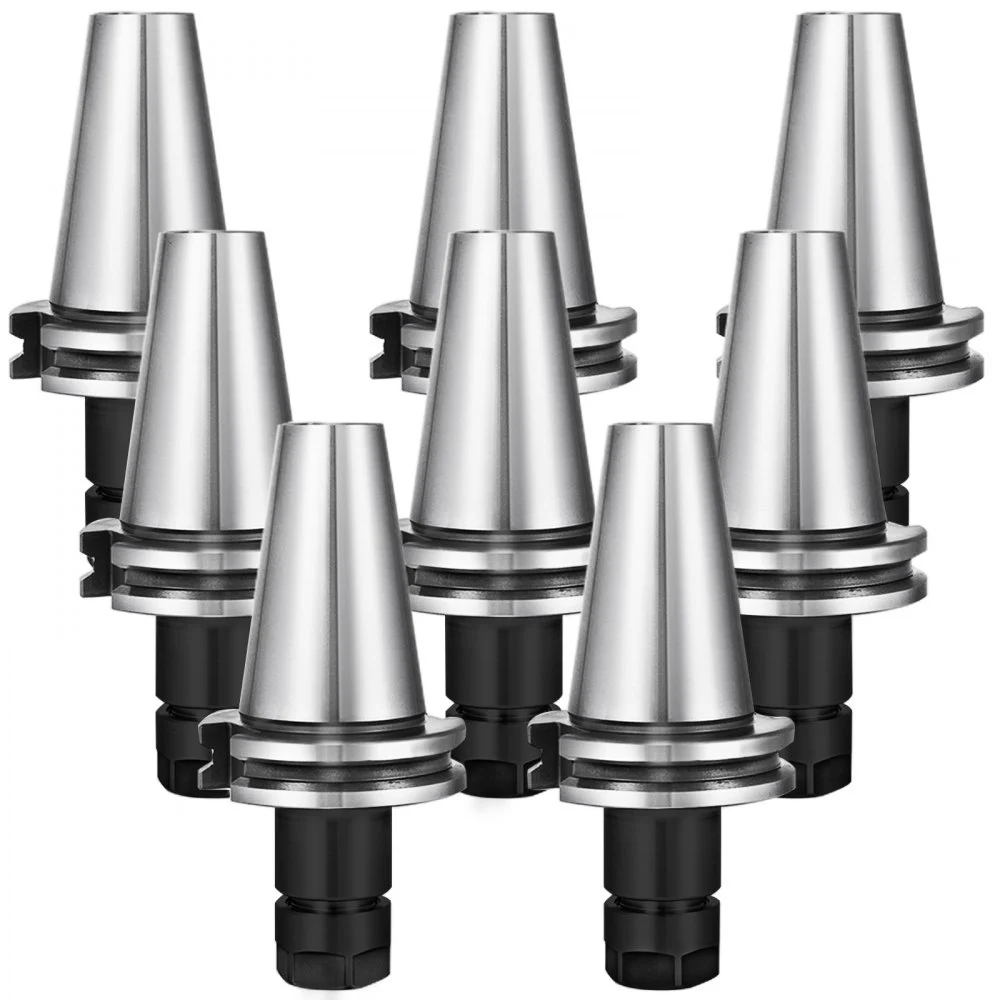 VEVOR 8Pcs 2.76'' CAT40-ER16 COLLET CHUCKS Tool Holder Set CNC Tested Heavy Duty