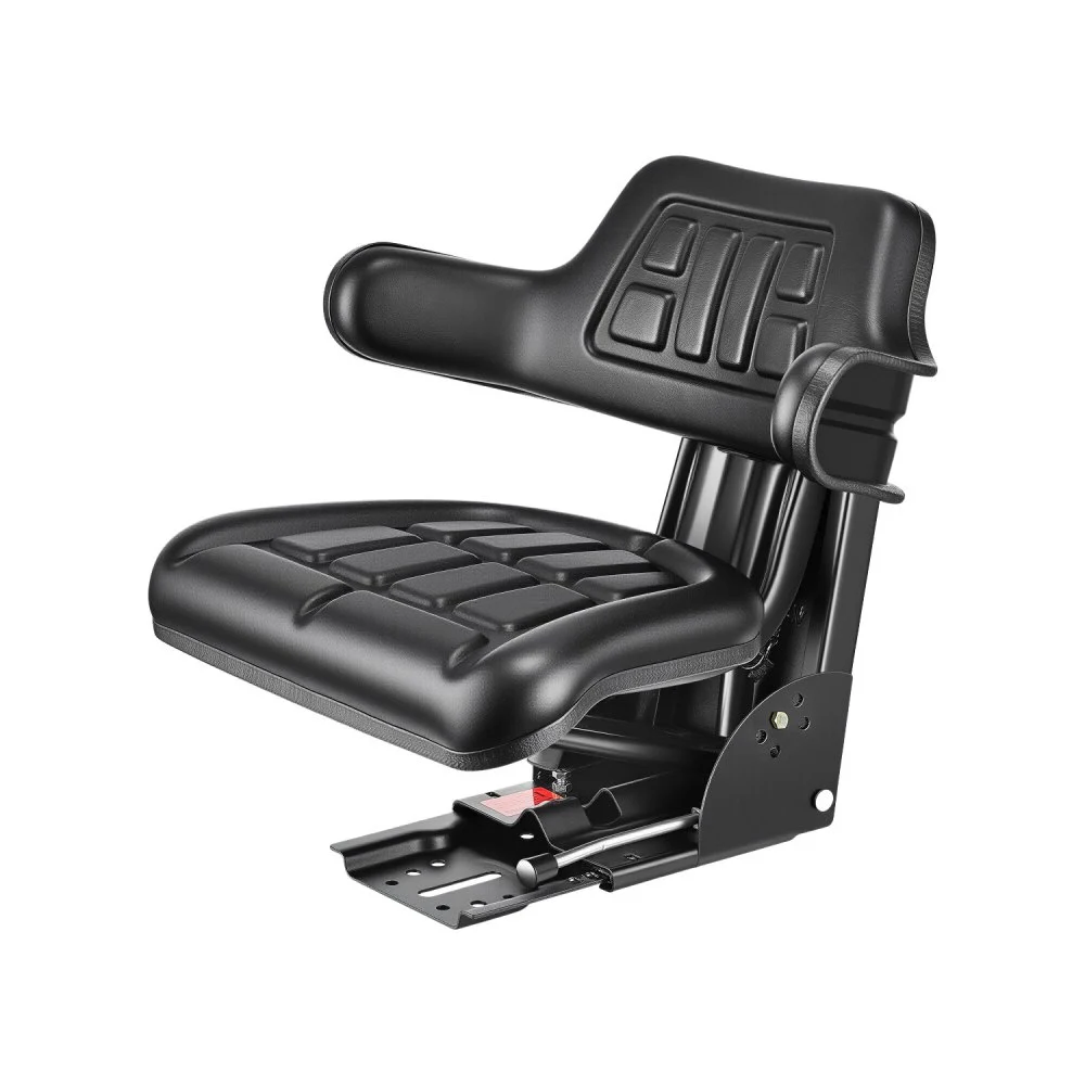 VEVOR Universal Forklift Seat Wrap Around, Universal Tractor Seat with Micro Switch, Adjustable Tractor Suspension Seat with Tilt Fits for John Deere, Ford, Massey Ferguson, New Holland Tractor