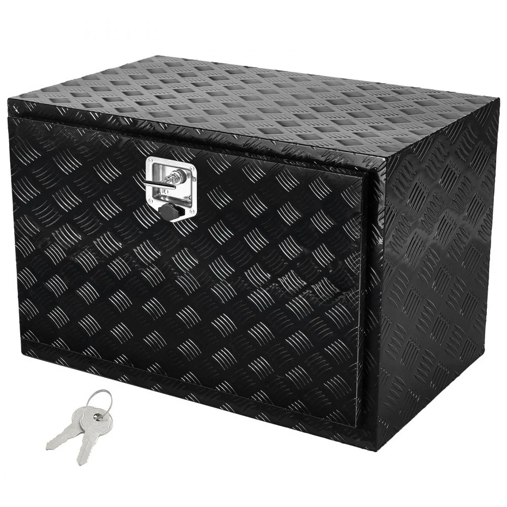Summer Sale
VEVOR Underbody Truck Box, 48" x 17" x 18" Pickup Storage Box, Heavy Duty Aluminum Diamond Plate Tool Box with Lock and Keys, Waterproof Trailer Storage Box with T-Handle Latch for Truck, Van, Trailer