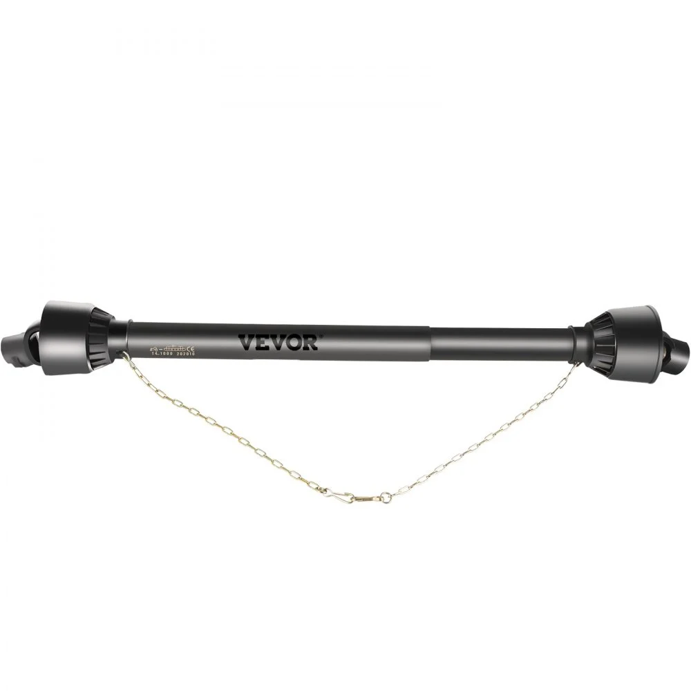 VEVOR PTO Shaft 1 3/8" PTO Drive Shaft, 6 Spline End Round End PTO Driveline Shaft, Series 4 Tractor PTO Shaft, 39"-55" Brush Hog PTO Shaft, Black PTO Shaft for Bush Hog/Finish Mower/Rotary Cutter