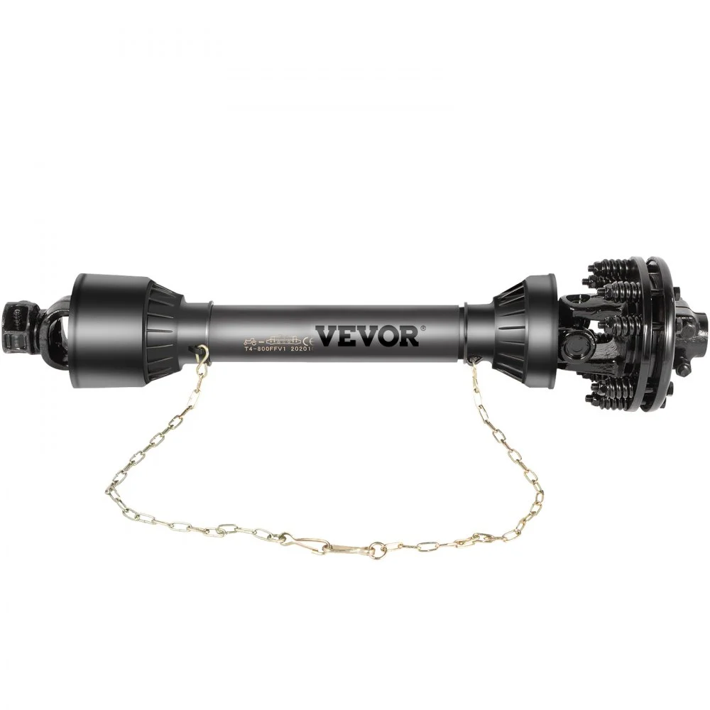 VEVOR PTO Shaft, 1-3/8" PTO Drive Shaft, 6 Spline Both Ends PTO Driveline Shaft, Series 5 Tractor PTO Shaft, 43"-57" Brush Hog PTO Shaft, Black PTO Shaft with Slip Clutch for Bush Hog/Finish Mower