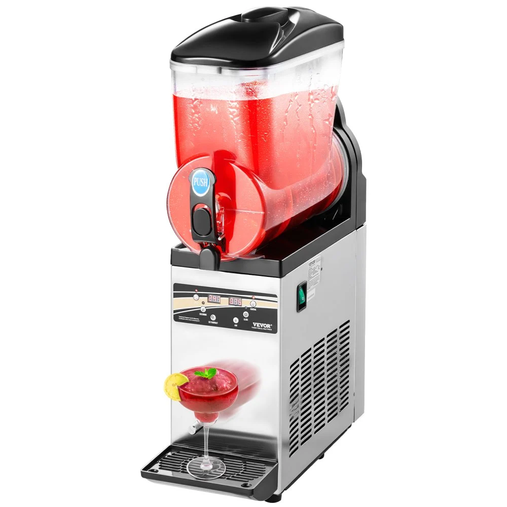 Summer Sale
VEVOR Commercial Frozen Drink Maker, 15L Single Tank Slushy Machine, 60 Cups Stainless Steel Margarita Smoothie Frozen Drink Machine, Slushie Maker for Home Party Restaurants Cafe Bars