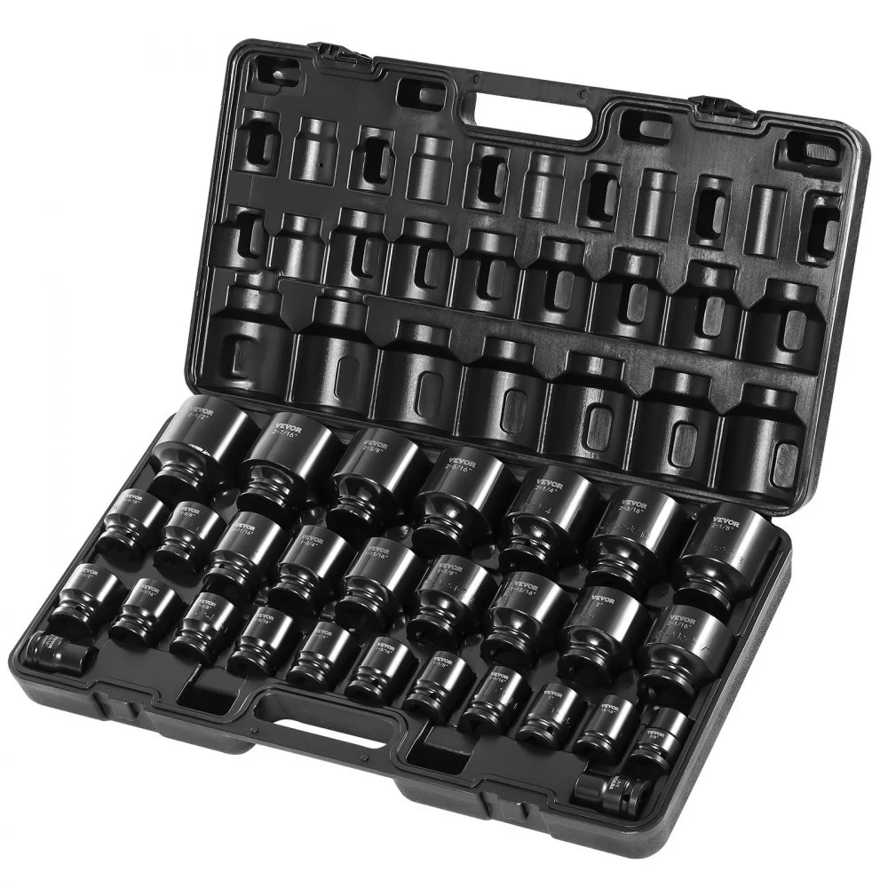 Summer Sale
VEVOR Impact Socket Set 3/4 Inches 29 Piece Impact Sockets, 6-Point Sockets, Rugged Construction, CR-M0, 3/4 Inches Drive Socket Set Impact SAE 3/4 inch - 2-1/2 inch, with a Storage Cage