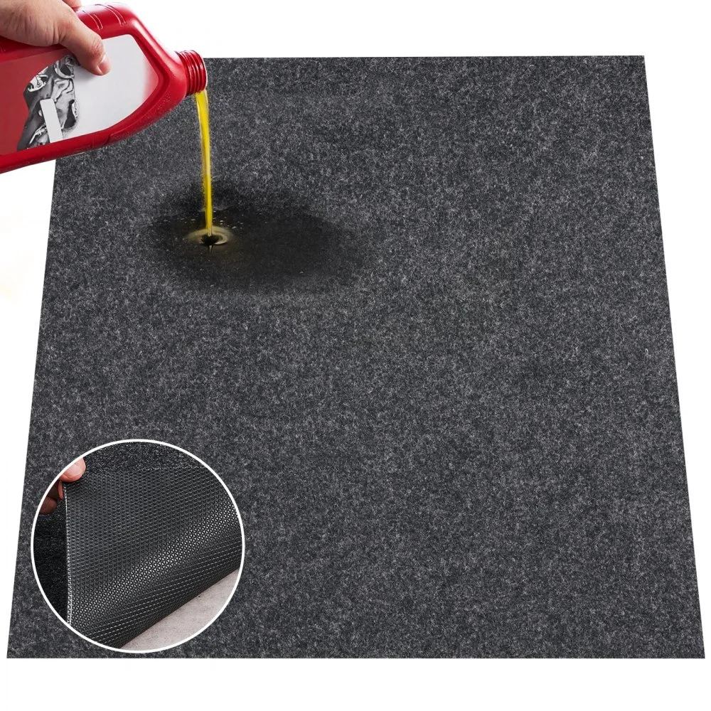 VEVOR Waterproof Garage Floor Mat for Under Car, Non-slip 6.6'x8.5' Compact Size Heavy Duty Containment Mat, Protects Garage Floor from Water, Mud and Oil, For Garages,Greenhouses,Entrance