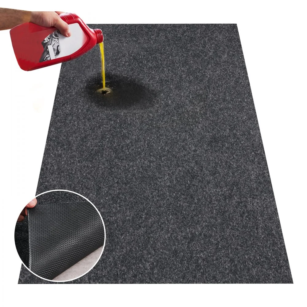 VEVOR Garage Floor Mat, 7.6'x19' Waterproof Protection from Water,Snow, Rain,Mud and Oil for Cars, Non-slip Heavy Duty Containment Mat with TPE Anti-Leak Backing & Easy to Clean & Cuttable