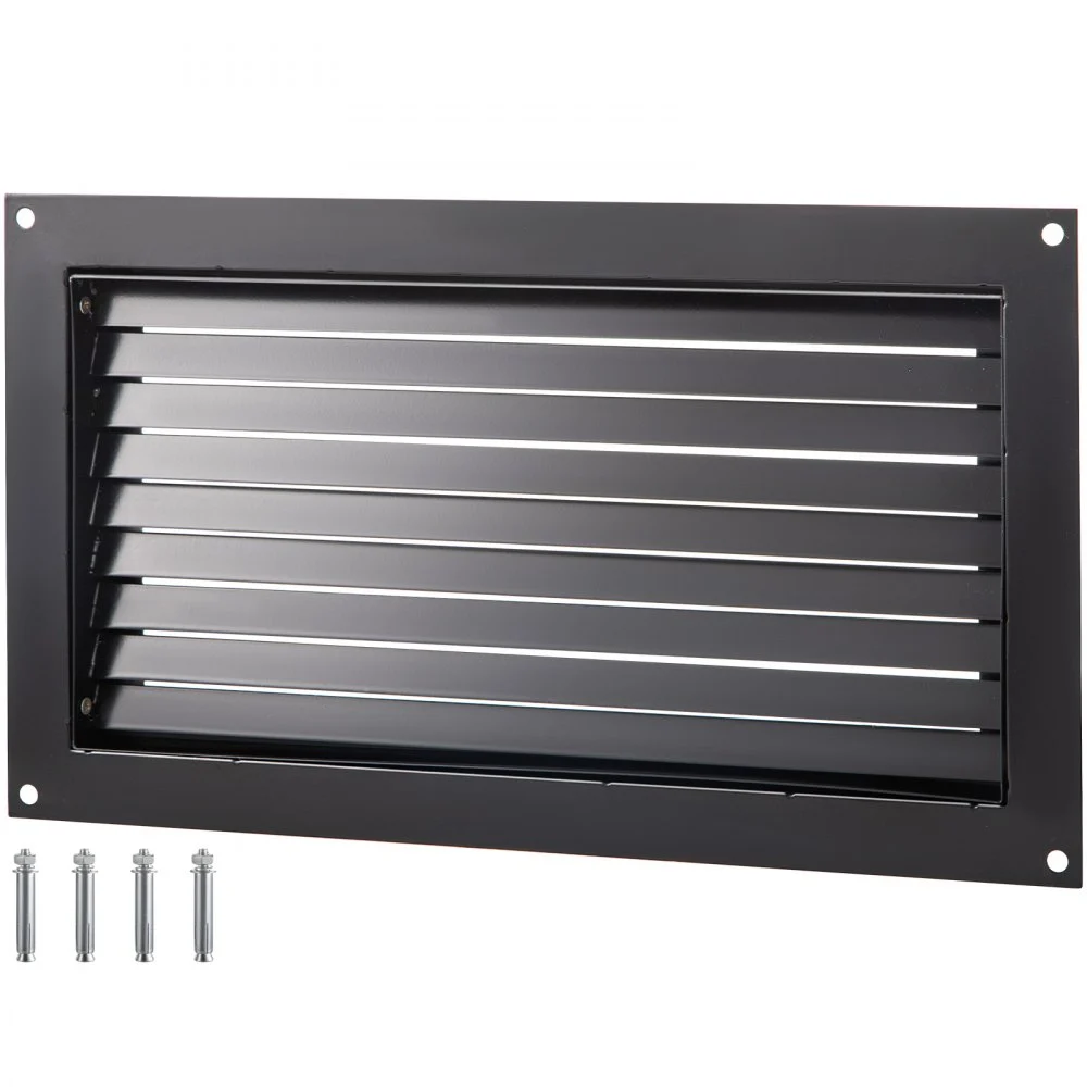 VEVOR Crawl Space Flood Vent, 12" Height x 20" Width Foundation Flood Vent, to Reduce Foundation Damage and Flood Risk, Black, Wall Mounted Flood Vent,for Crawl Spaces,Garages & Full Height Enclosur