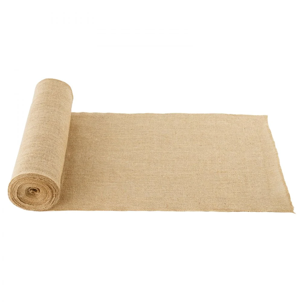 VEVOR Burlap Fabric Roll, 14 in x 30 ft & 50 x 50 High Density Wide Natural Burlap Fabric Rolls, Jute Fabric Burlap Tree Wrap Roll, for Decor, Crafts, Wedding, Gardening, Plant & Tree Winter Covering