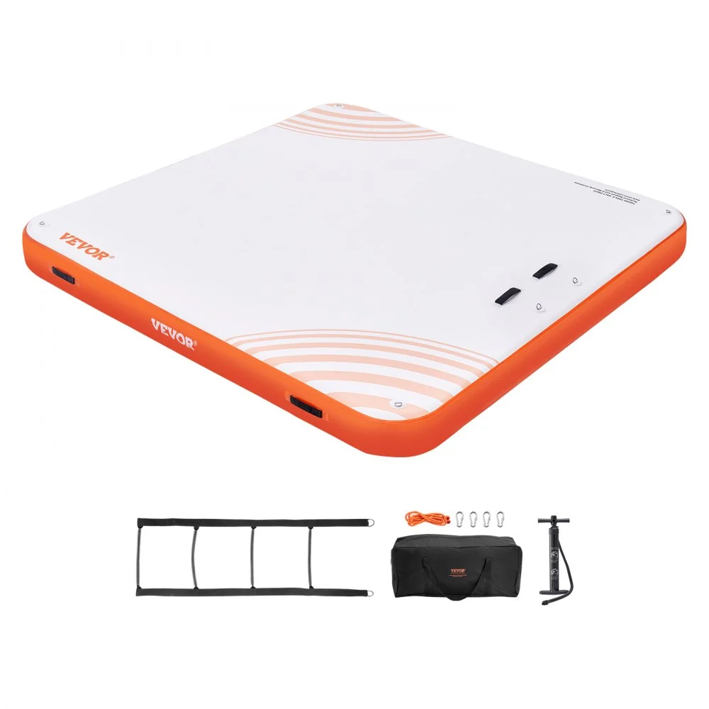 Summer Sale
VEVOR Inflatable Floating Dock, 7 x 7FT Inflatable Dock Platform, Non-Slip Water Floating Dock Mat with Portable Carrying Bag & Detachable Ladder, Floating Platform Island Raft for Pool Beach Ocean