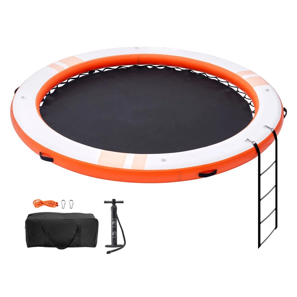 Summer Sale
VEVOR Inflatable Floating Dock, ø8FT Inflatable Dock Platform with ø5FT Trampoline Mesh Pool, Non-Slip Floating Platform Water Mat with Portable Bag & Detachable Ladder for Pool Beach Relaxation
