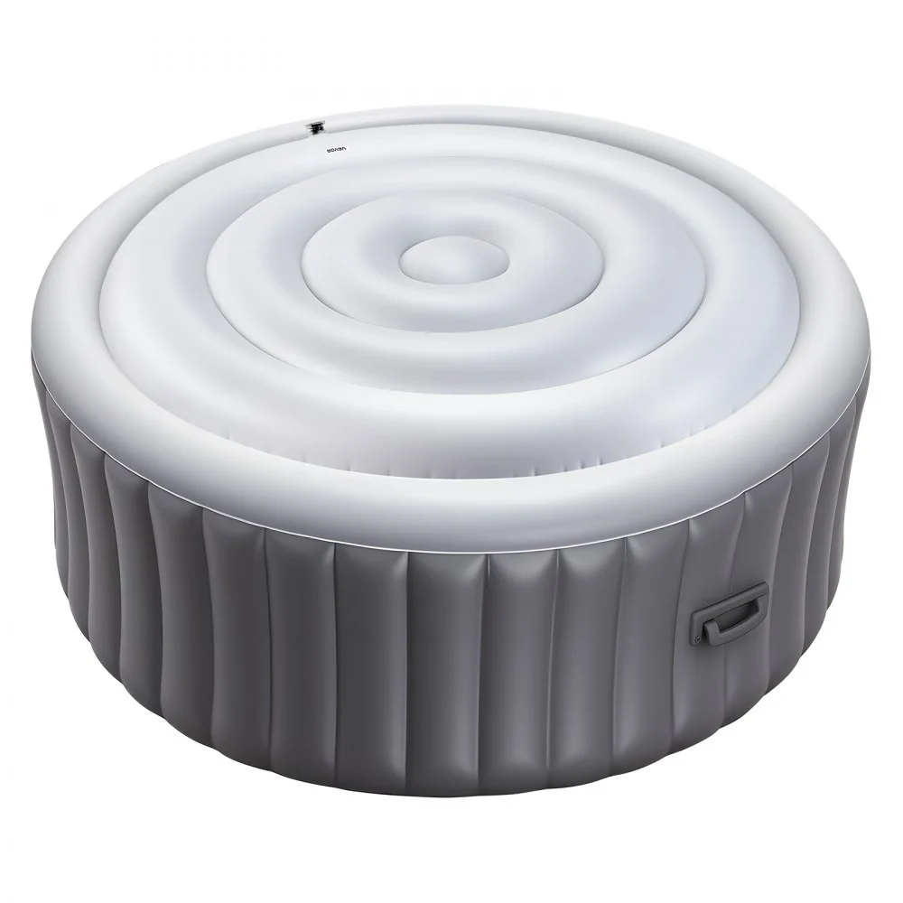 VEVOR Inflatable Hot Tub Cover, 4.5 Ft Round Hot Tub Cover Protector, Insulated Spa Covers for Inflatable Hottub, Weatherproof and Waterproof Energy Saving Lid for Outdoor Use, White