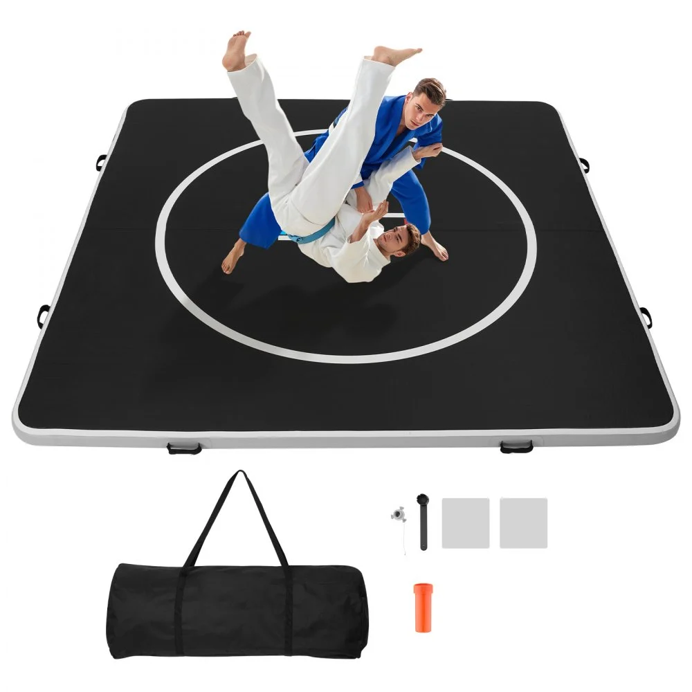 Summer Sale

        
               VEVOR 10x10 ft Wrestling Mat Inflatable, Martial Arts Thick Mat for Home Gym Exercise, PVC Foldable Training Mats with Circles and 600W Air Pump, for Gymnastics, Tatami, Jiu Jitsu BJJ MMA Judo, Black