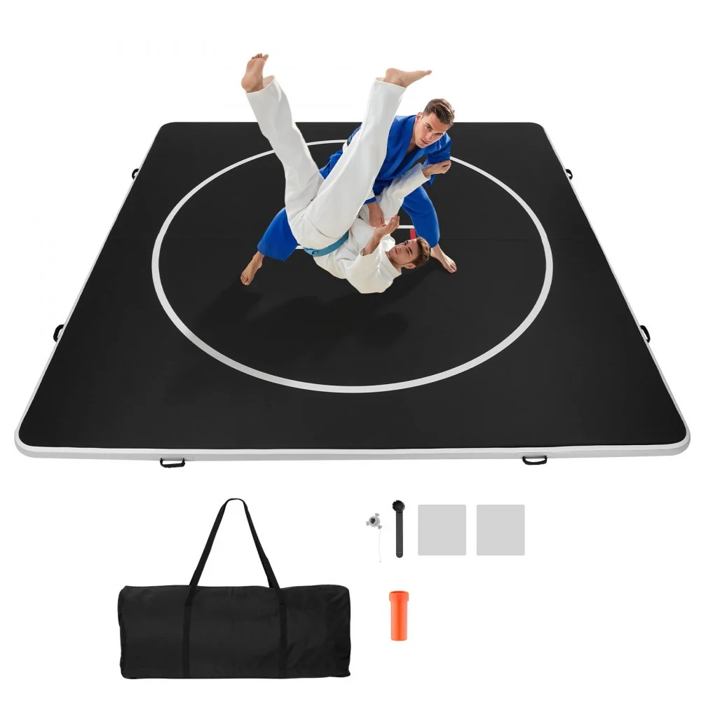 Summer Sale

        
               VEVOR 13x13 ft Wrestling Mat Inflatable, Martial Arts Thick Mat for Home Gym Exercise, PVC Foldable Training Mats with Circles and 600W Air Pump, for Gymnastics, Tatami, Jiu Jitsu BJJ MMA Judo, Black