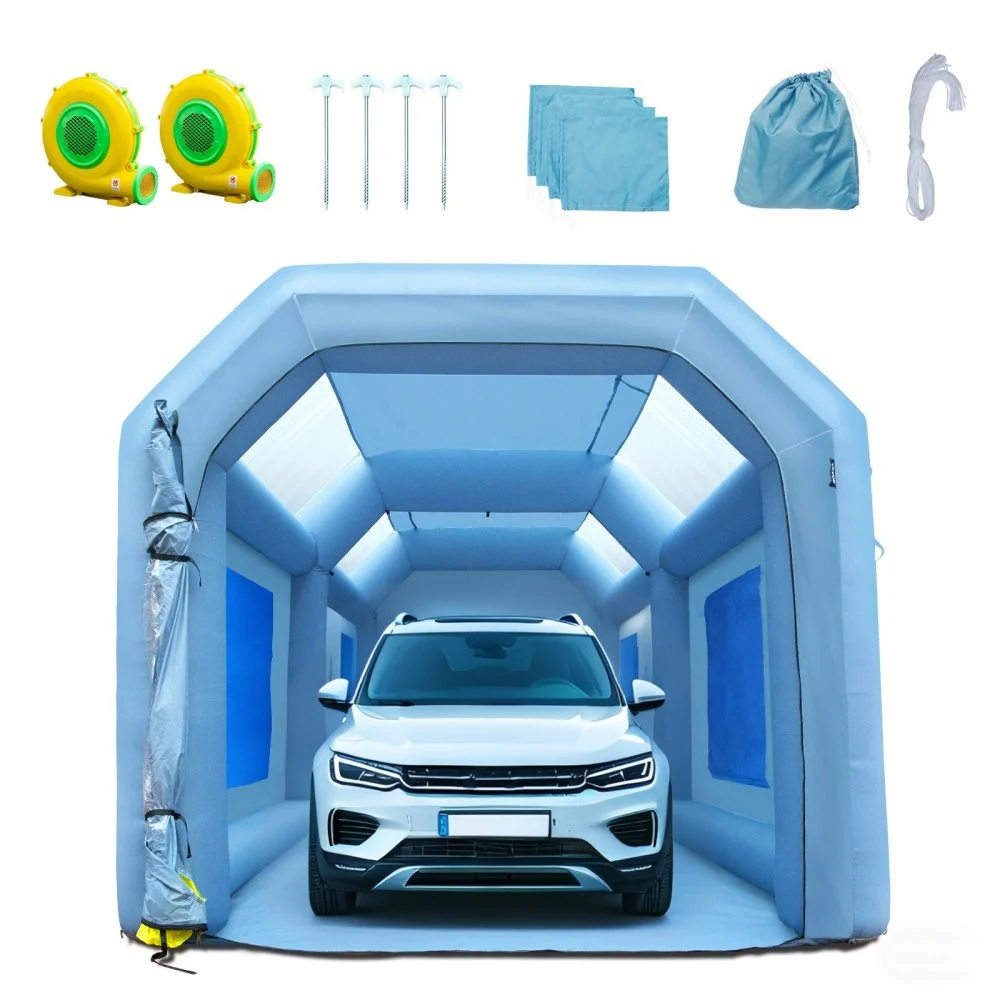 Summer Sale
VEVOR 20x10x8ft Inflatable Paint Booth, Inflatable Spray Booth, High Powerful 480W+750W Blowers Spray Booth Tent, Car Paint Tent Air Filter System for Car Parking Tent Workstation Motorcycle Garage