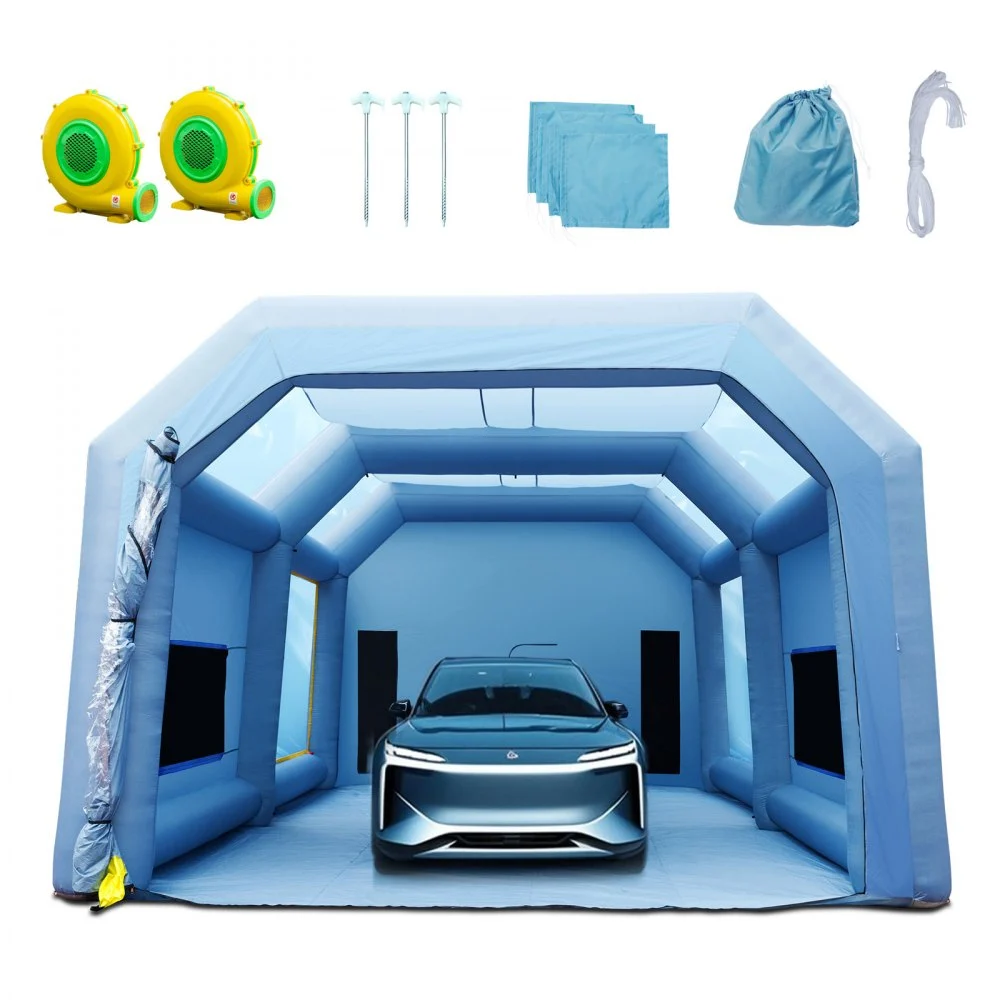 Summer Sale
VEVOR Inflatable Paint Booth, 33x20x13ft Inflatable Spray Booth, High Powerful 950W+1100W Blowers Spray Booth Tent, Car Paint Tent Air Filter System for Car Parking Tent Workstation Motorcycle Garage
