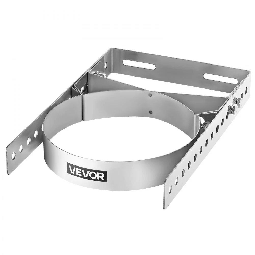 VEVOR Adjustable Wall Bracket for 6" Inner (7.87" Outer) Diameter Chimney Pipe, 304 Stainless Steel Through the Wall Mounting Kit, Multi-Purpose for Chimney Drain Pipes, Plastic Ventilation Ducts