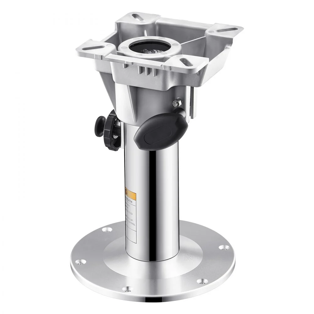 VEVOR Boat Seat Pedestal, Adjustable Height from 12.76 to 18.7 Inches, Aluminum Alloy Boat Chair Base with Locking Design, Waterproof & Rust-resistant, Ideal for Fishing and Boating Enthusiasts