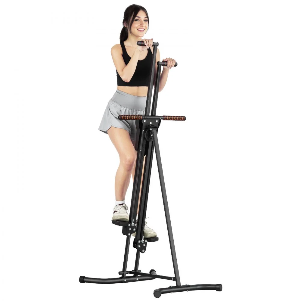 VEVOR Stair Stepper, Step Range Exercise Machine, Vertical Climber for Home Gym Exercise, Compact Folding Cardio Climber, Full-Body Workout Climber with Height Adjustable Handlebar, Non-Slip Pedal