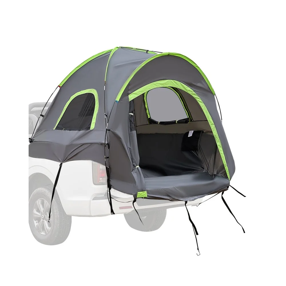 VEVOR Pickup Truck Tent, Fit 6.4-6.7 ft Truck Tents for Camping, Waterproof PU2000 2-3 Person Sleeping Truck Bed Tent with Double Layer Design Windows, Sturdy Truck Bed Camper Shell with Storage Bag