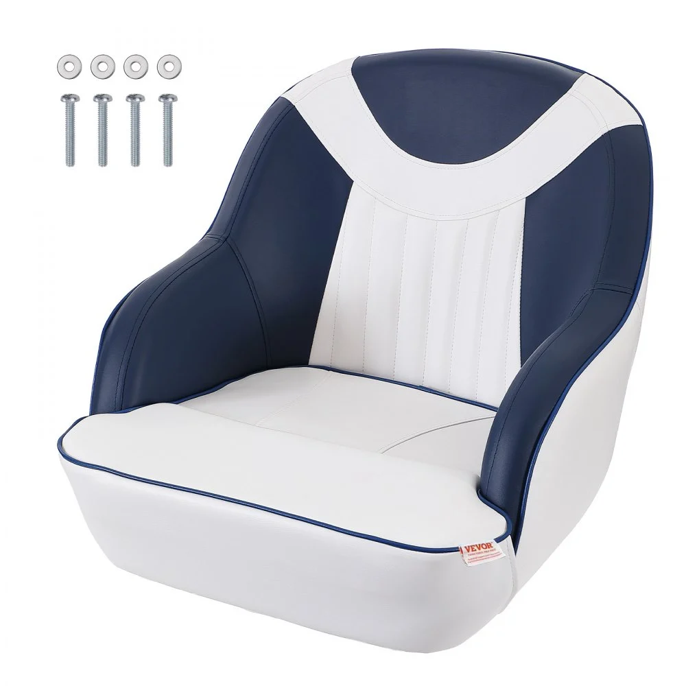 Summer Sale
VEVOR Captain Bucket Seat, Pontoon Boat Seat with Thickened Sponge Padding, Boat Captain Chair for Fishing Boat, Sightseeing Boat, Speedboat, Canoe, 1-Piece