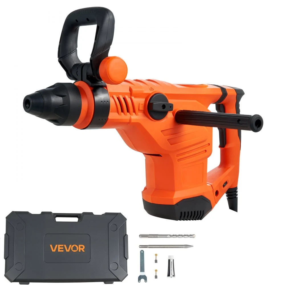 Summer Sale
VEVOR Corded Hammer Drill, 1600W 175-350RPM Electric Demolition Drills, 2-Inch SDS-Max Rotary Hammer Driver, 3 Functions Chipping Power Tool Kit for Concrete, Drilling Wood Plastic