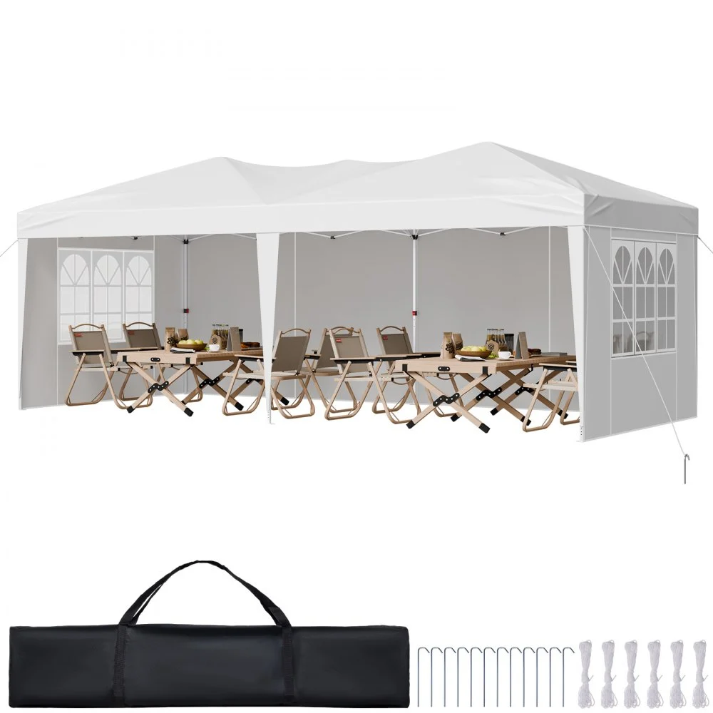 Summer Sale

        
               VEVOR Pop Up Canopy, 10 x 20 FT Instant Canopy Portable Gazebo with 3 Sidewalls & 2 Ventilated Windows, Height Adjustable Pop-Up Outdoor Shelter Tent for Events, Patio, Backyard, Party, Parking