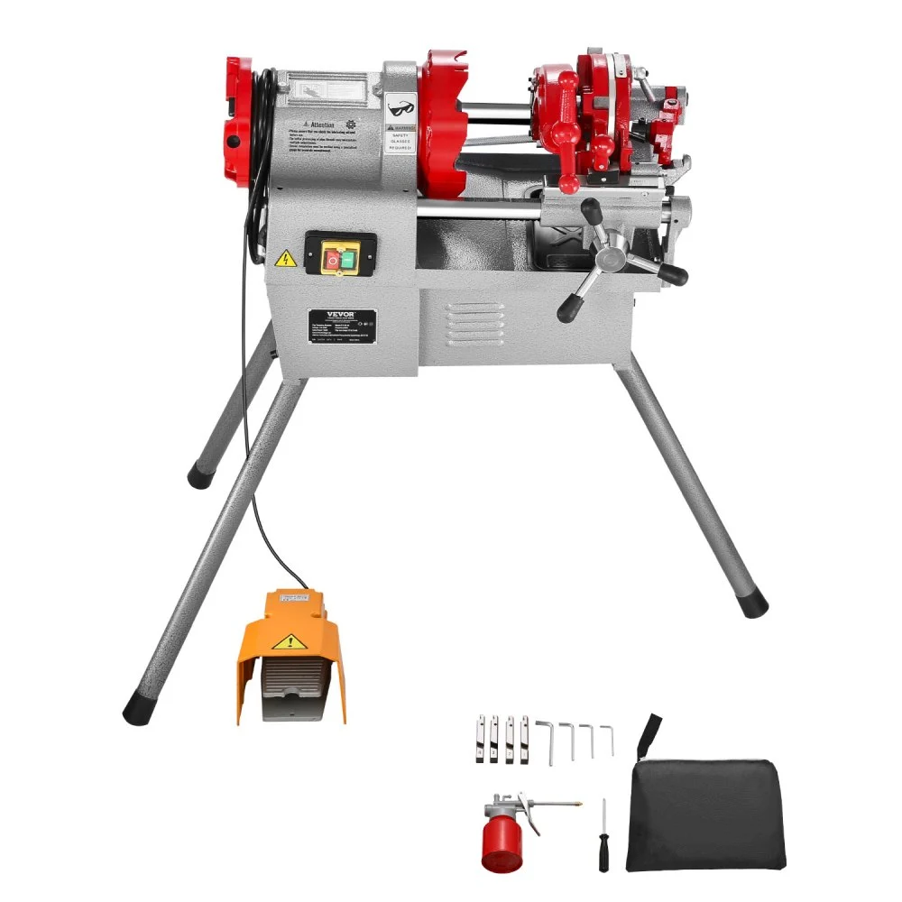 Summer Sale
VEVOR Electric Pipe Threader Machine, 750W 28RPM Threading Cutting Machine, 1/2 to 2 inch Pipes Threading Cutter Tool with Foot Pedal for Plumbing, Automotive Repairs, Metalworking
