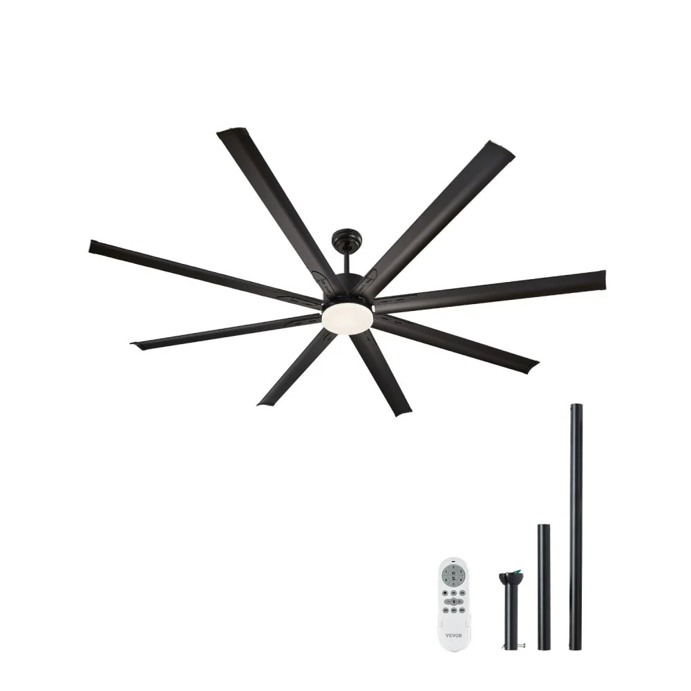 Summer Sale
VEVOR 84 Inch Ceiling Fan with Light, 6-Speed Remote Control, Dimmable 3-Color Temperature, Reversible DC Motor, Modern Low Profile Flush Mount Fan for Bedroom, Living Room, Indoor/Outdoor Use, Black