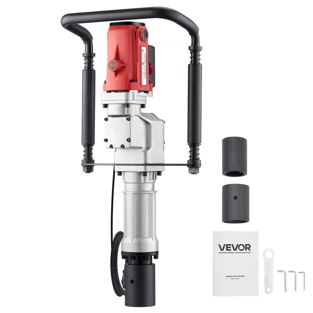 Summer Sale

        
               VEVOR Electric T Post Driver, 2200W Handheld Post Pounder with 2.17 in/55mm, 2.76 in/70mm Sleeves, Powerful Pile Driver for Fence,Metal Fencing, Farm, Garden, Construction, Landscaping Projects