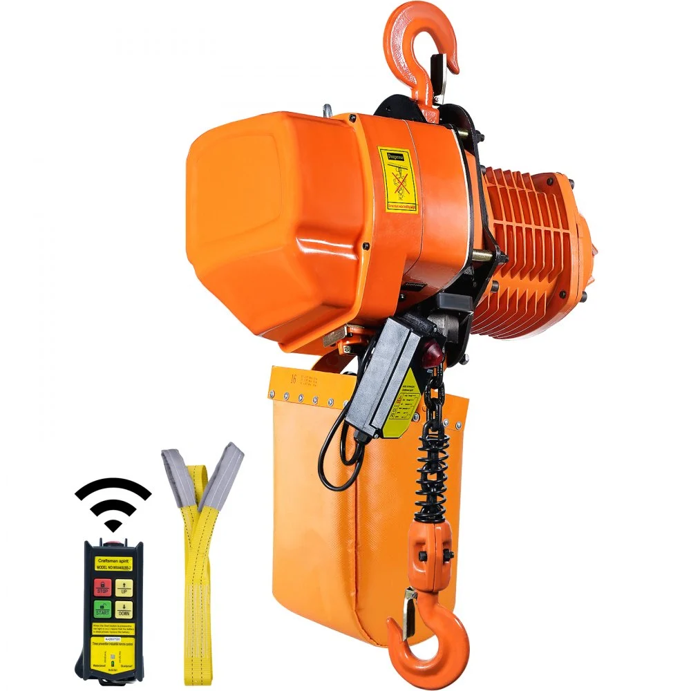 Summer Sale
VEVOR 2 Ton Wireless Electric Chain Hoist, 4400 LBS Capacity with 20 FT Lifting Height, IP54 Protection, Three Phase Overhead Crane with G100 Chain
