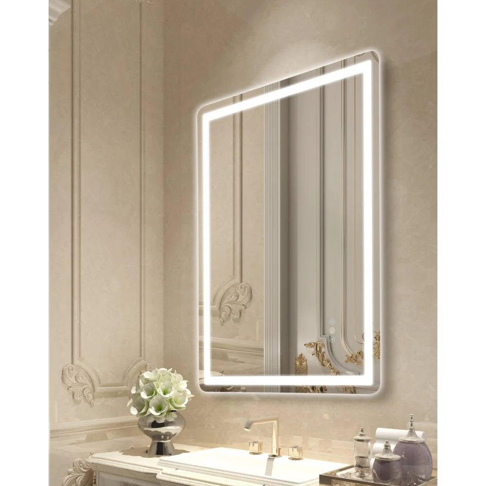 Clearance
VEVOR LED Bathroom Mirror, 28" x 36" LED Bathroom Vanity Mirror with Frontlit and Backlit, Anti-Fog Memory Mirror with Lights, Stepless 3 Colors Temperature Dimmable Bathroom Mirror, Wall Mounted