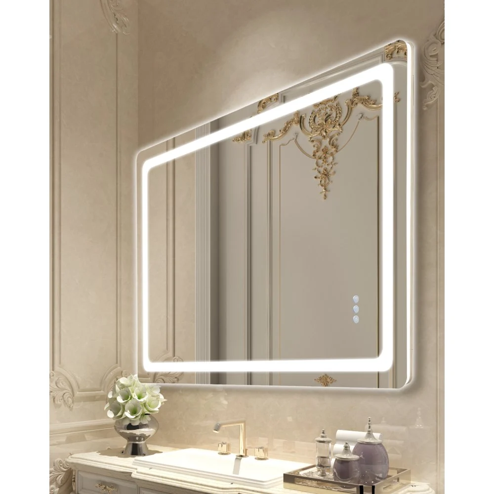 Summer Sale
VEVOR LED Bathroom Mirror, 32" x 48" LED Bathroom Vanity Mirror with Frontlit and Backlit, Anti-Fog Memory Mirror with Lights, Stepless 3 Colors Temperature Dimmable Bathroom Mirror, Wall Mounted