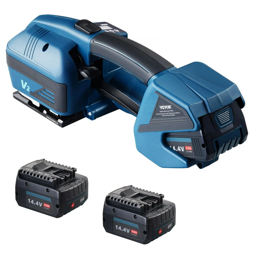 Summer Sale
VEVOR Electric Strapping Machine, for 0.35"-0.63" PP PET Straps, Portable Electric Banding Tool with Digital Display, 2 x 4000mAh Battery Powered Automatic Strapping Tool for Packaging Box Pallet