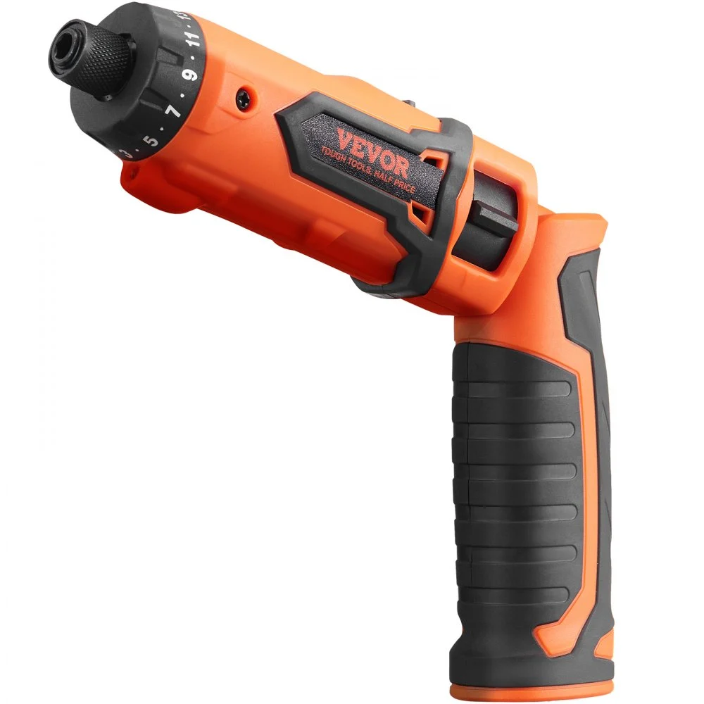 VEVOR Cordless Screwdriver, 4V 7Nm Electric Screwdriver Rechargeable Set with 11 Accessory Kit and Charging Cable, LED Light Dual Position Handle, Nut Drivers Magnetic Bit Holder Tool Kit Home Repair