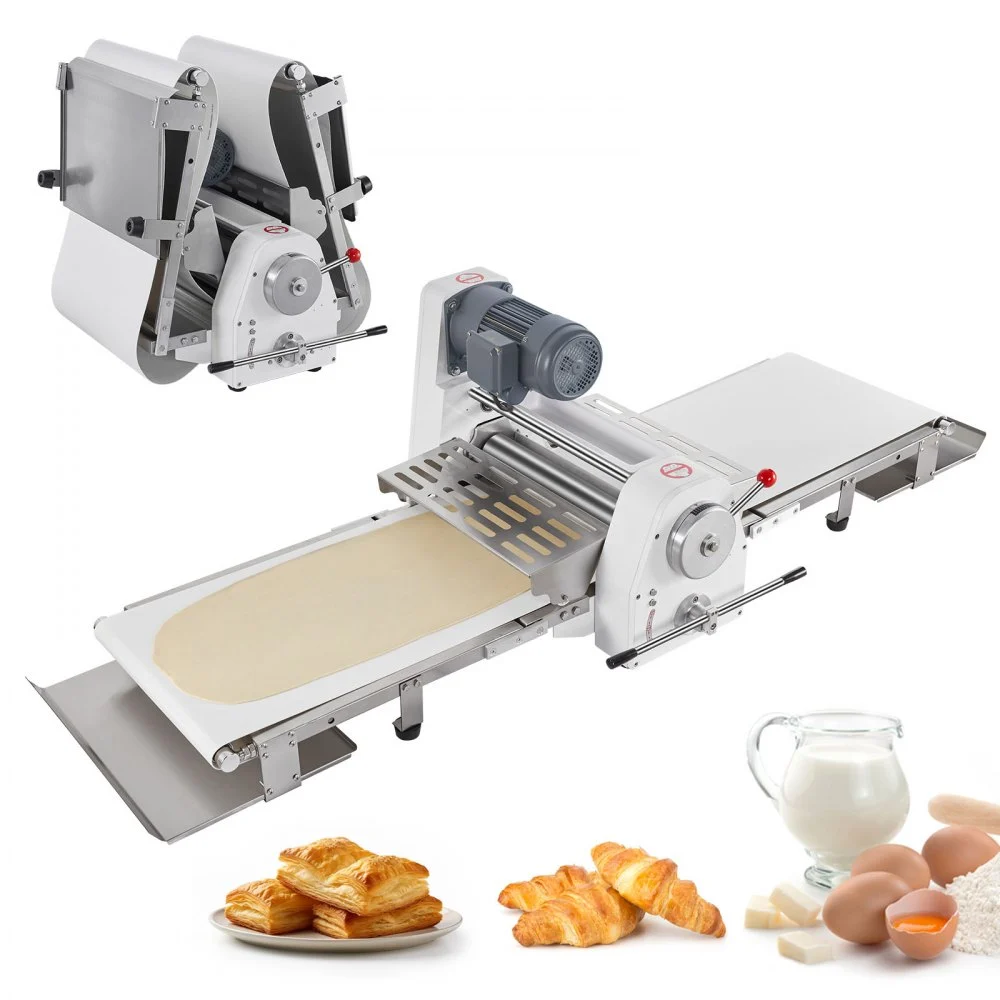 Summer Sale
VEVOR Commercial Dough Sheeter Machine, 19.7-Inch Reversible Puff Pastry Sheeter and Fondant Roller, Electric Dough Roller 0-1.4" Adjustable Thickness, Folding Dough Sheeter for Bakeries, Pastries